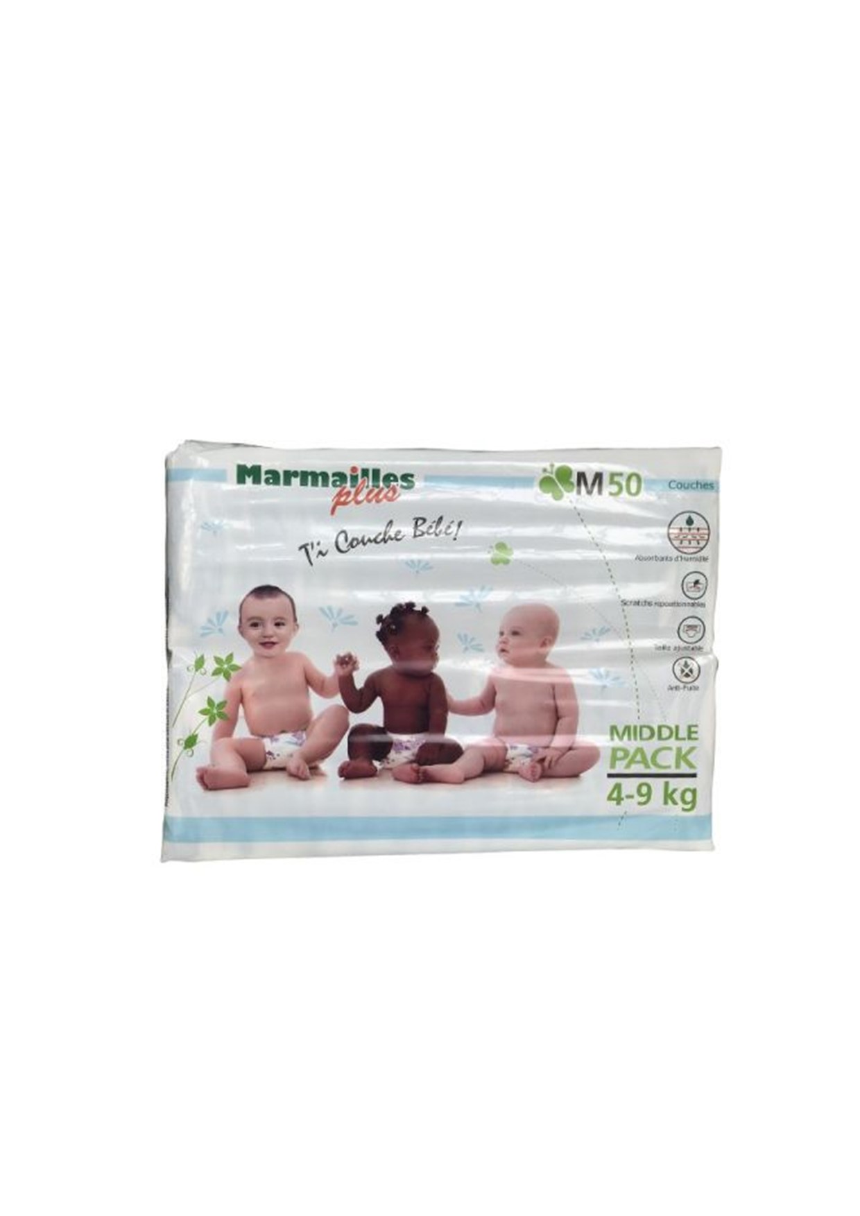 Carton de couches bébé 4 à 9 Kg *200 COUCHES*- MARMAILLES - Bébé à